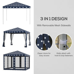 Outsunny 10x10 Pop-Up Gazebo with Netting