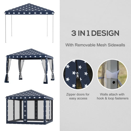 Outsunny 10x10 Pop-Up Gazebo with Netting