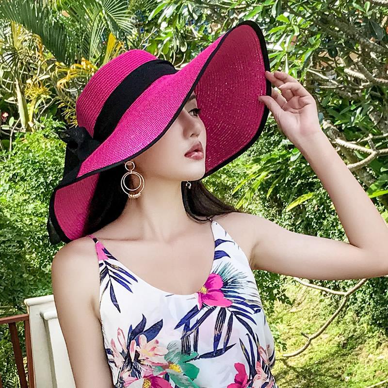 Women's Seaside Summer Vacation Foldable Sun Hat