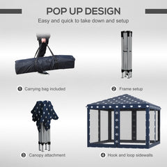 Outsunny 10x10 Pop-Up Gazebo with Netting